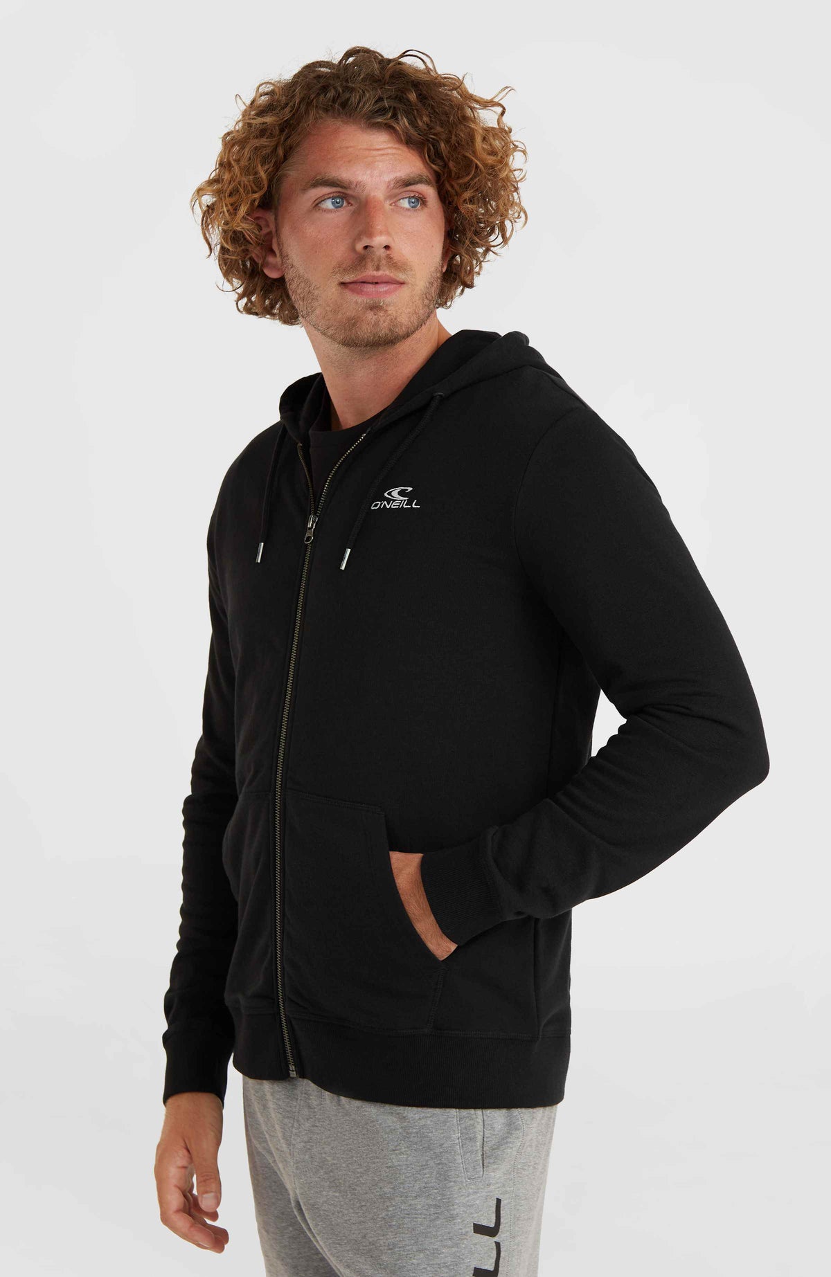 Sweat à capuche et zip intégral O'Neill Small Logo | Black Out