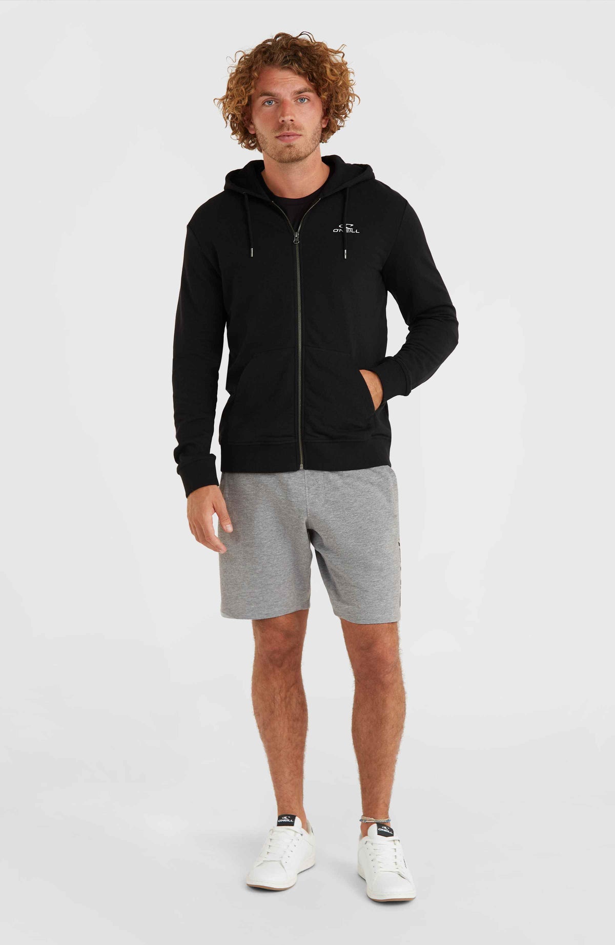 Sweat à capuche et zip intégral O'Neill Small Logo | Black Out