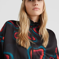 Polaire Rutile All Over Print Anorak | Black Heat Map