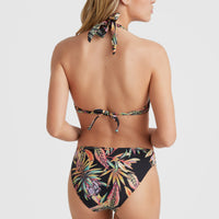 Haut de bikini dos nu à bonnet moulé Sao Mix | Black Tropical Flower