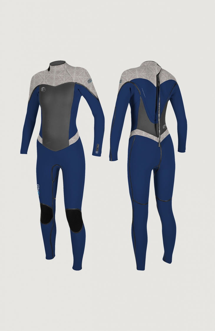 Flair Back Zip 4/3mm Full Wetsuit | Dark Blue