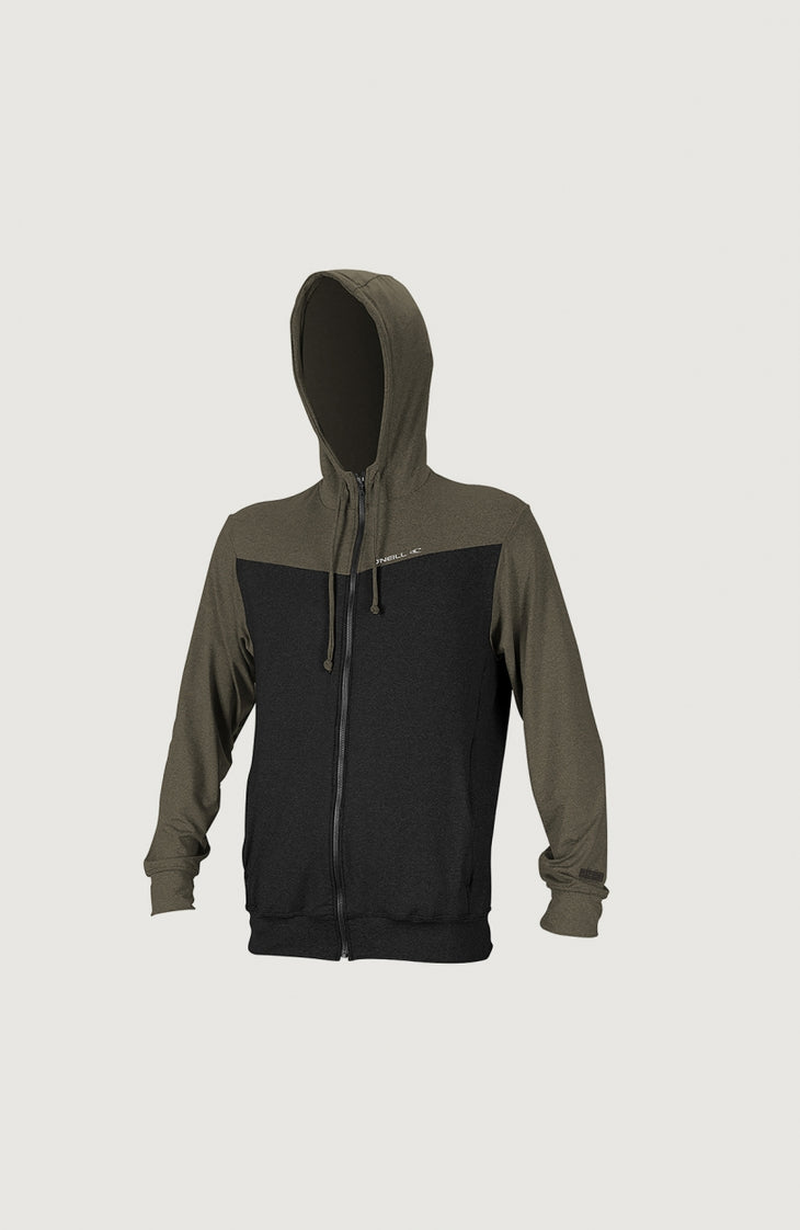 Hybrid Zip UV Hoodie | Black