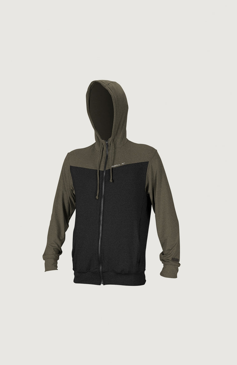 Hybrid Zip UV Hoodie | Black Hybrid Zip UV Hoodie | Black