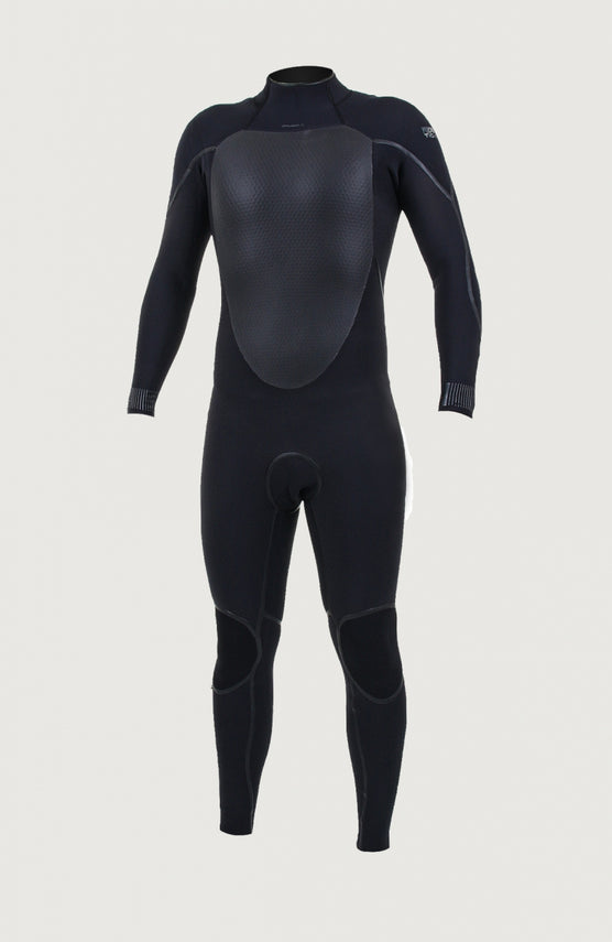 Psycho Tech 4/3mm Back Zip Full Wetsuit | BLACK/BLACK