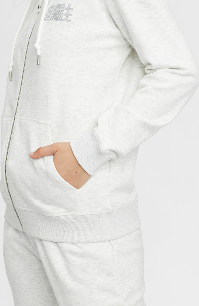 Sweat Triple Stack Full Zip | White Melee