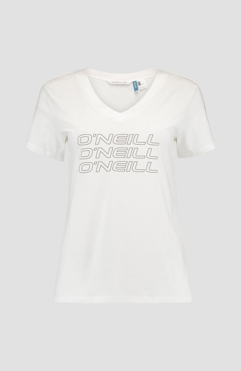 Tee-Shirt Triple Stack V-Neck | Powder White