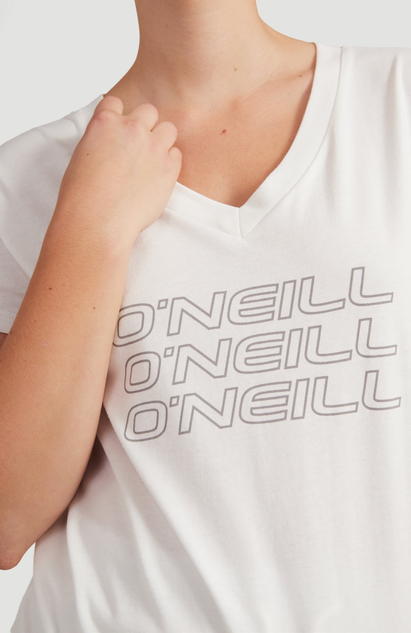 Tee-Shirt Triple Stack V-Neck | Powder White