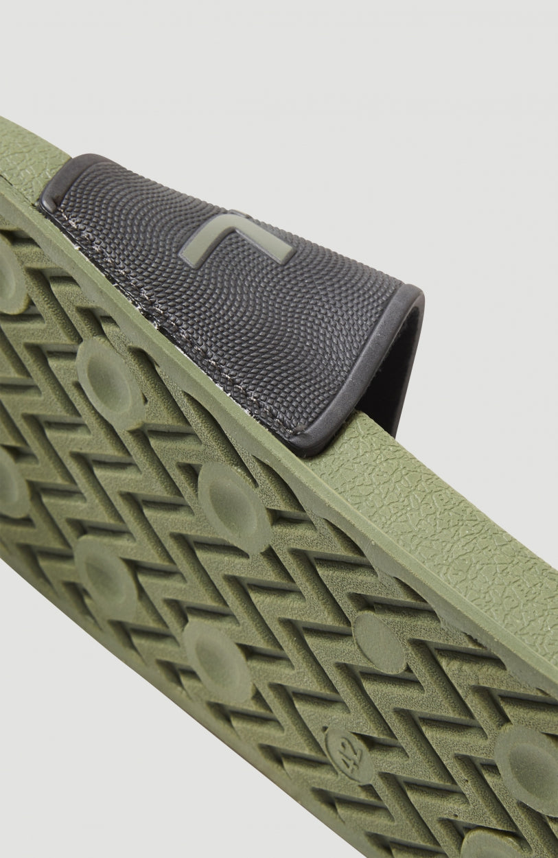 Claquettes à logo | Deep Lichen Green