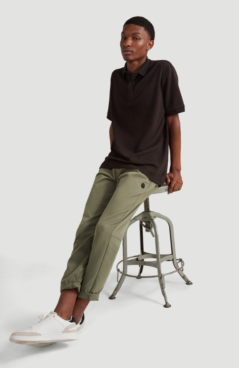 Hybrid Waffle Polo Shirt | BlackOut - A