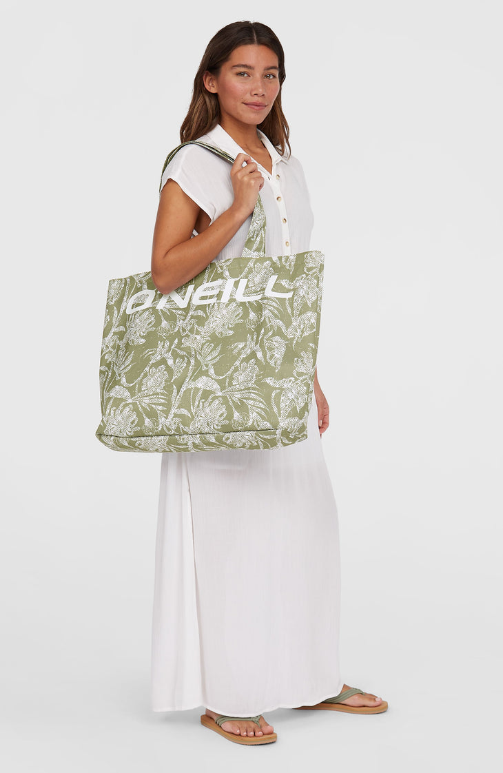 Tote bag Coastal Print | Green Textured Jungle