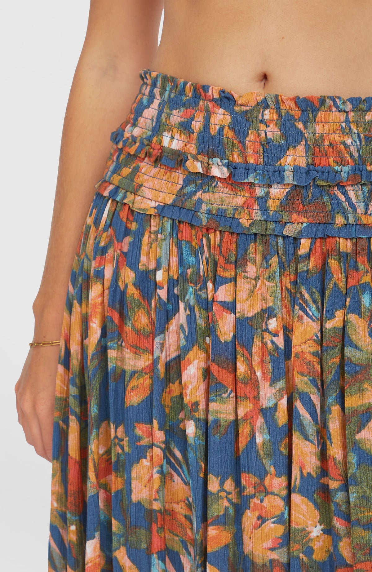 Jupe longue Devyn | Blue Painted Tropics