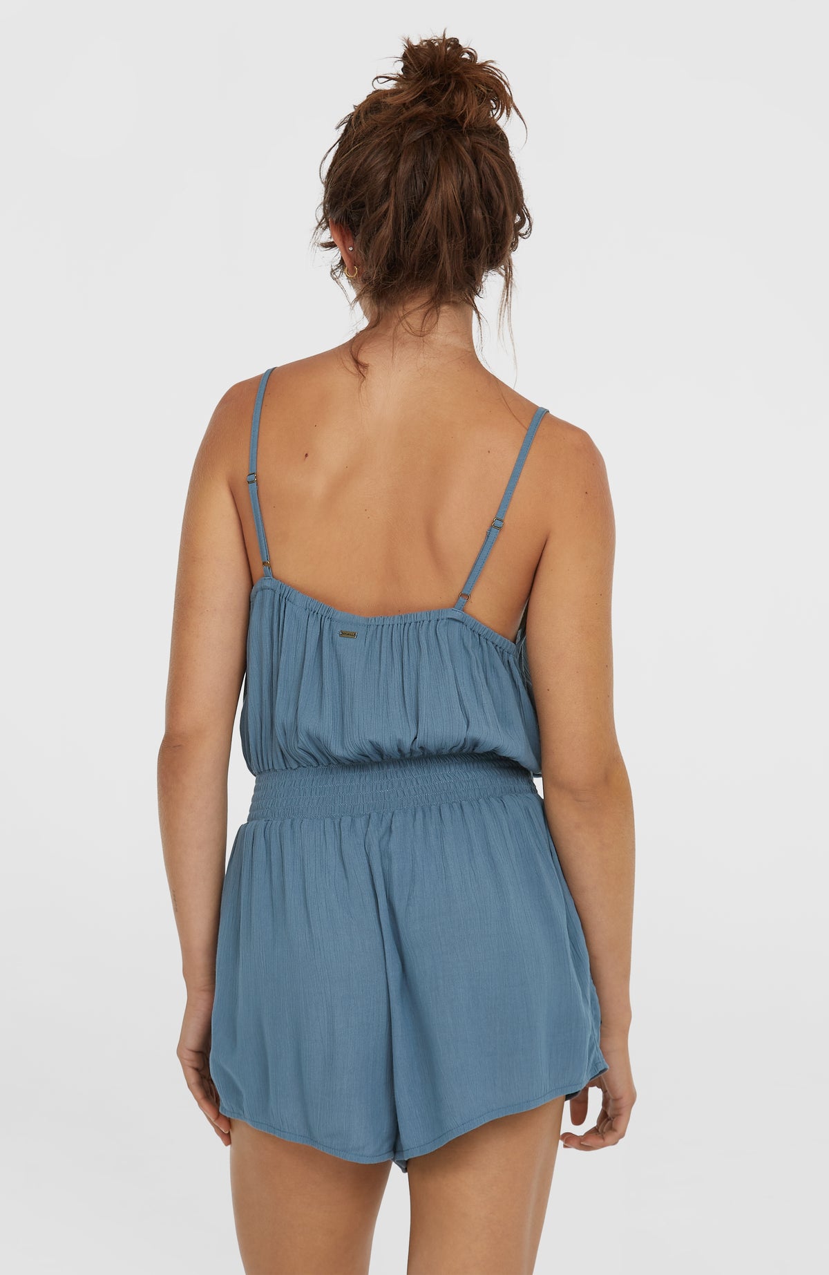 Combishort boutonnée à fines bretelles | Copen Blue