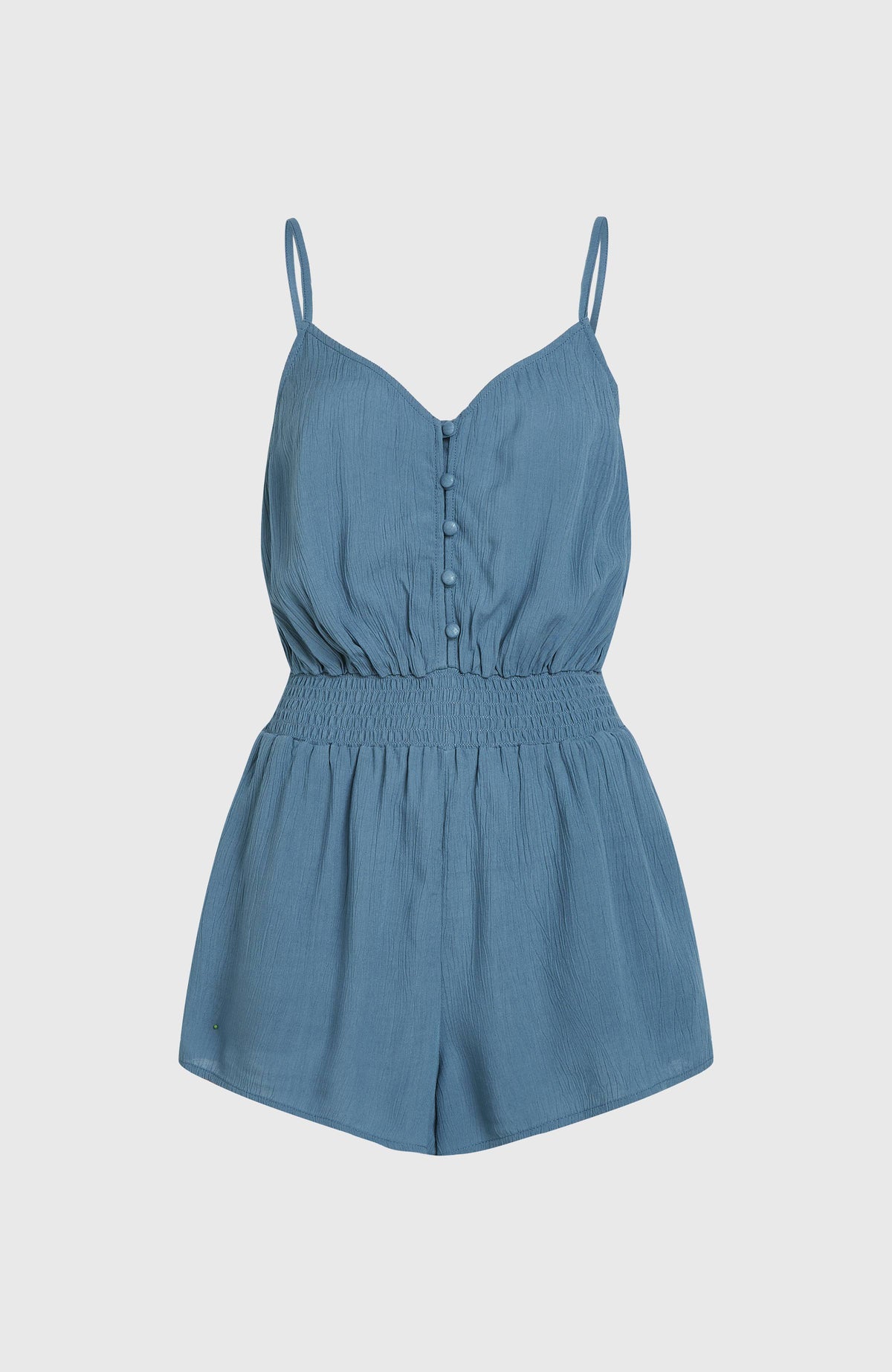 Combishort boutonnée à fines bretelles | Copen Blue