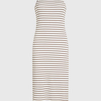 Robe midi côtelée Jess | White Yarn Dye Stripe