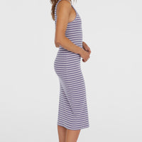 Robe midi côtelée Jess | Purple Yarn Dye Stripe