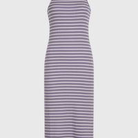 Robe midi côtelée Jess | Purple Yarn Dye Stripe