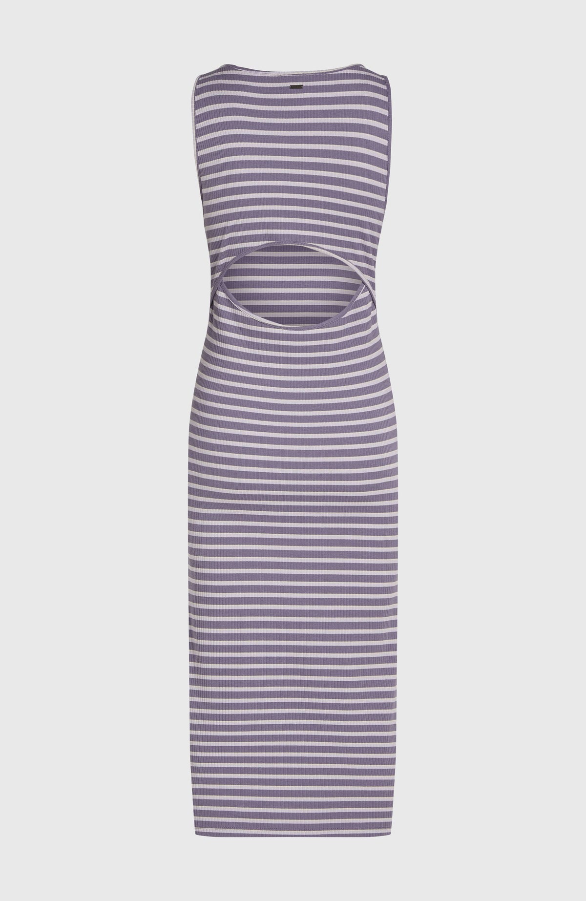 Robe midi côtelée Jess | Purple Yarn Dye Stripe