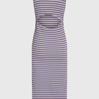 Robe midi côtelée Jess | Purple Yarn Dye Stripe