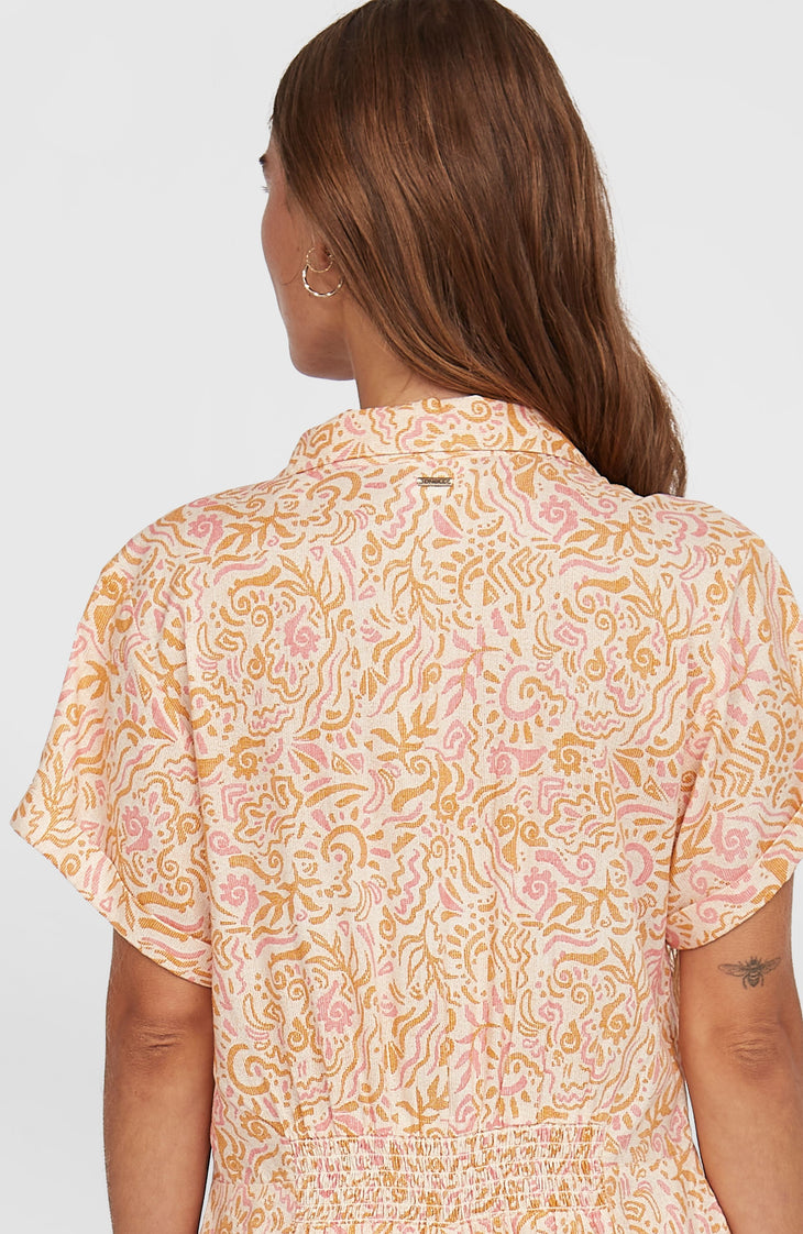 Combishort Women of the Wave | White Abstract Wave