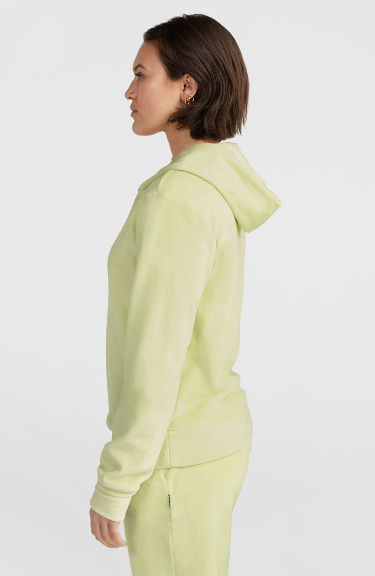 Polaire à capuche Velour | Lime Wash