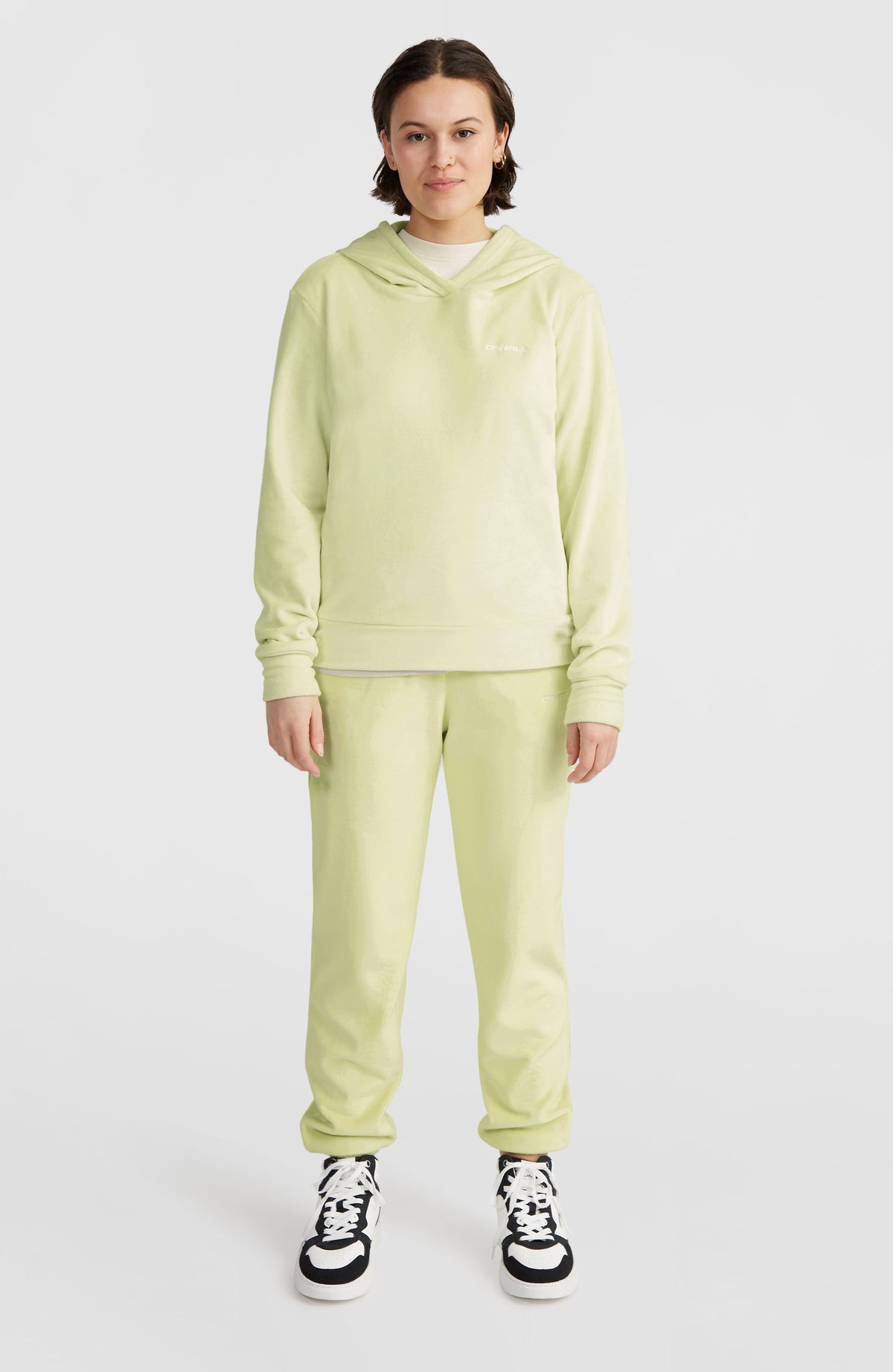 Polaire à capuche Velour | Lime Wash