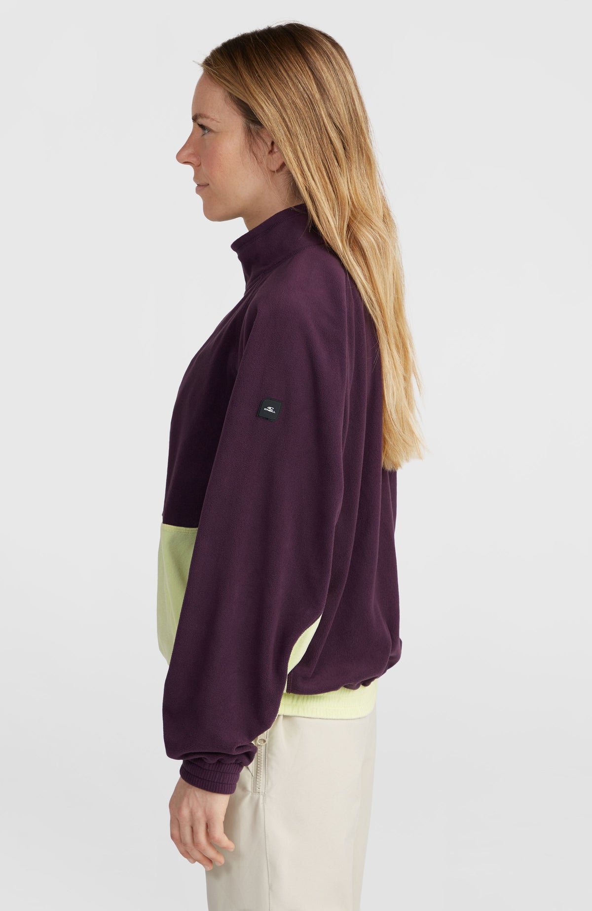 Polaire O'Riginals Polartec® 100 demi-zip | Aubergine Colour Block
