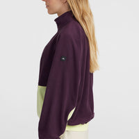 Polaire O'Riginals Polartec® 100 demi-zip | Aubergine Colour Block