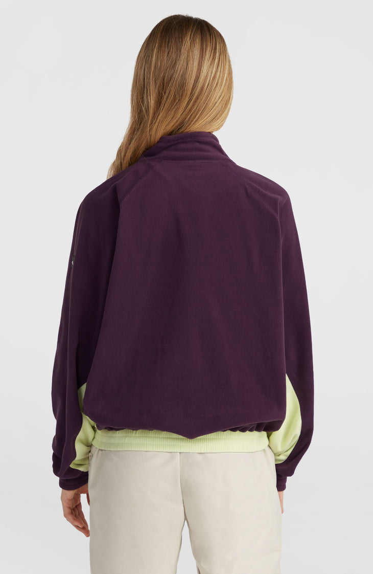 Polaire O'Riginals Polartec® 100 demi-zip | Aubergine Colour Block