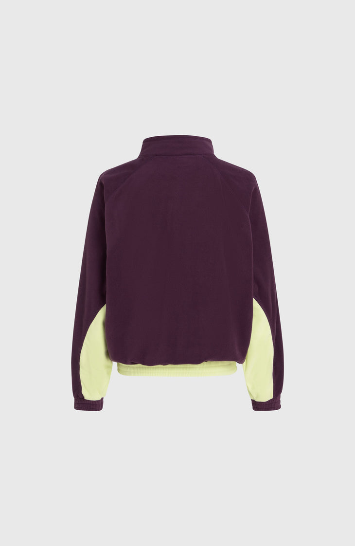 Polaire O'Riginals Polartec® 100 demi-zip | Aubergine Colour Block
