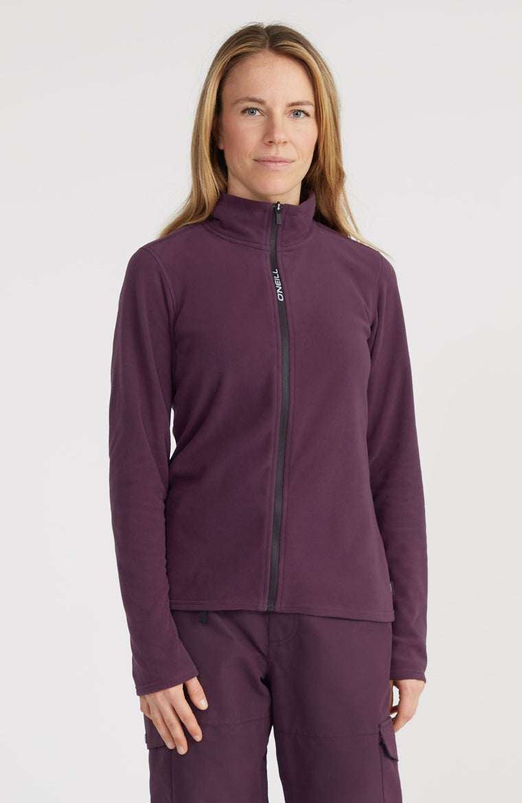 Polaire Jack's Polartec® 100 à zip intégral | Aubergine
