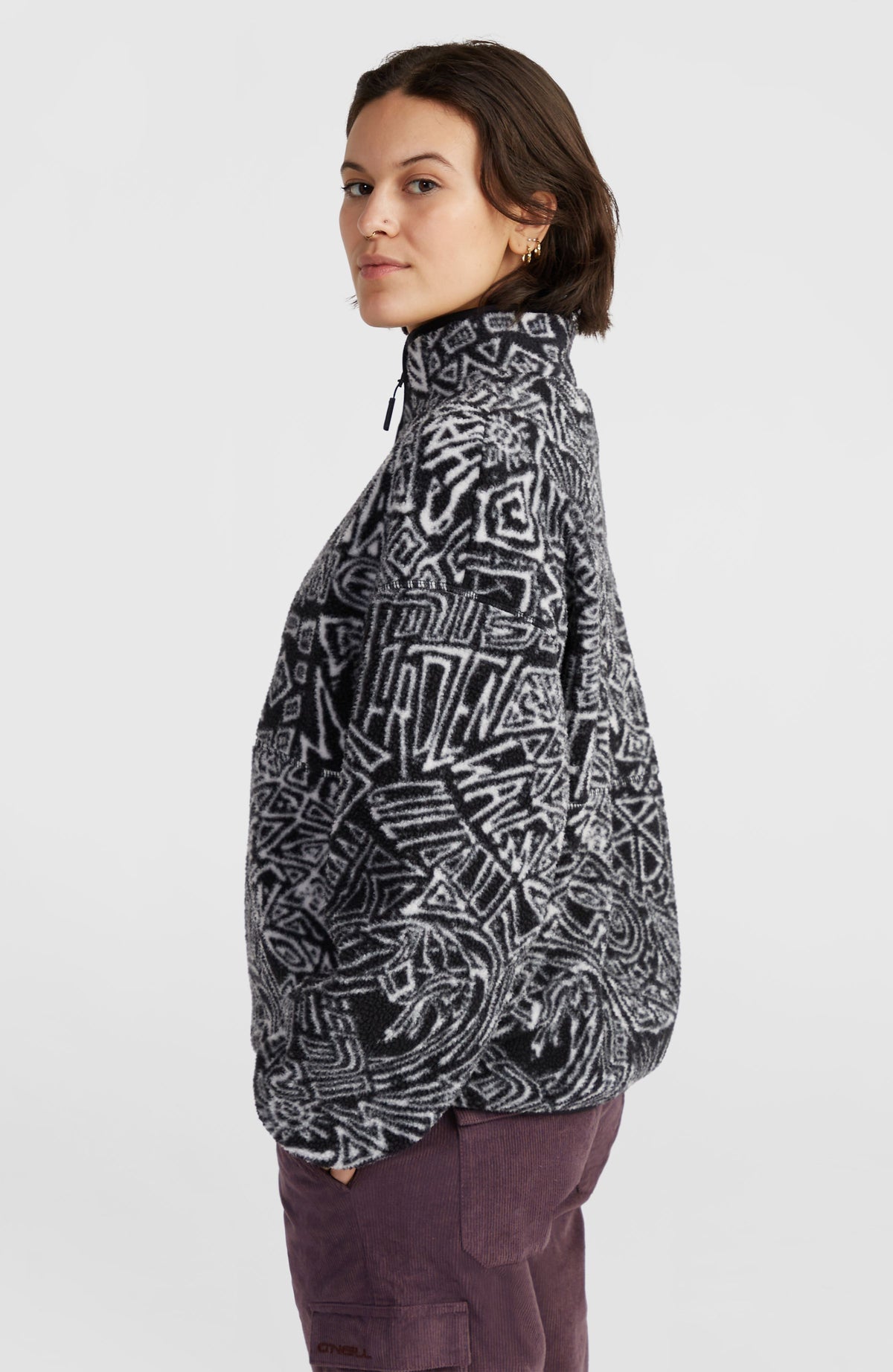 Polaire Surf Heroes à poils longs | White/Black Sketcheritage