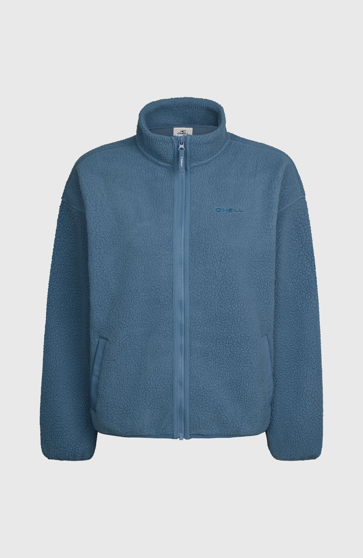 Polaire à poils longs et zip intégral Must-Have | Mozart Blue