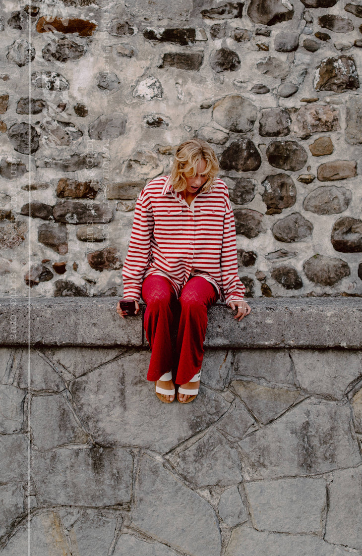 Chemise O'Riginals Superfleece | White/Red Originals Stripe