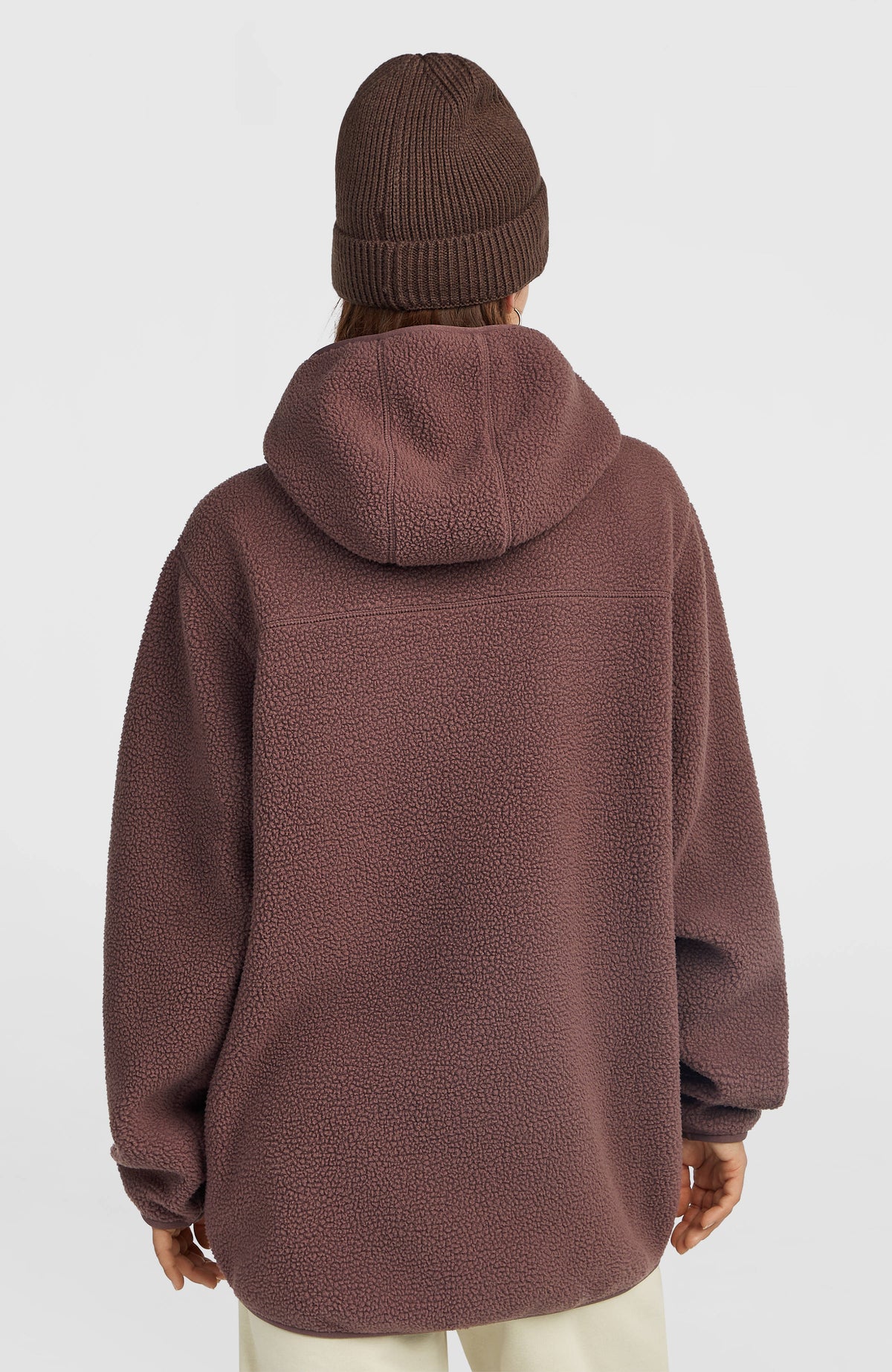 Polaire longue Must-Have à poils longs et zip intégral | Purple Gray