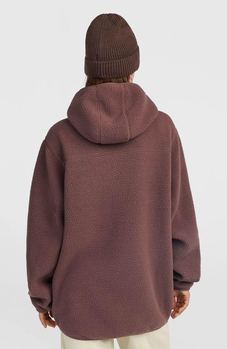 Polaire longue Must-Have à poils longs et zip intégral | Purple Gray