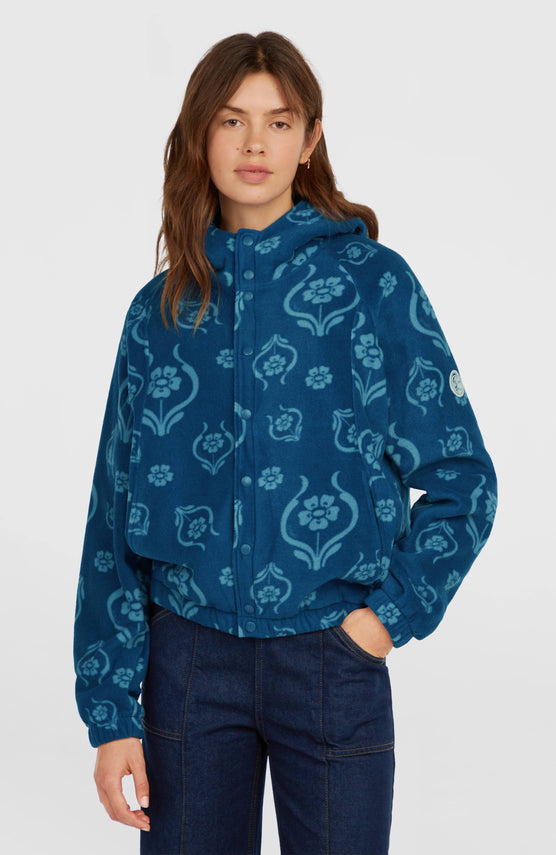 Sweat à capuche superfleece O'Riginals | Blue Artdeco Floral