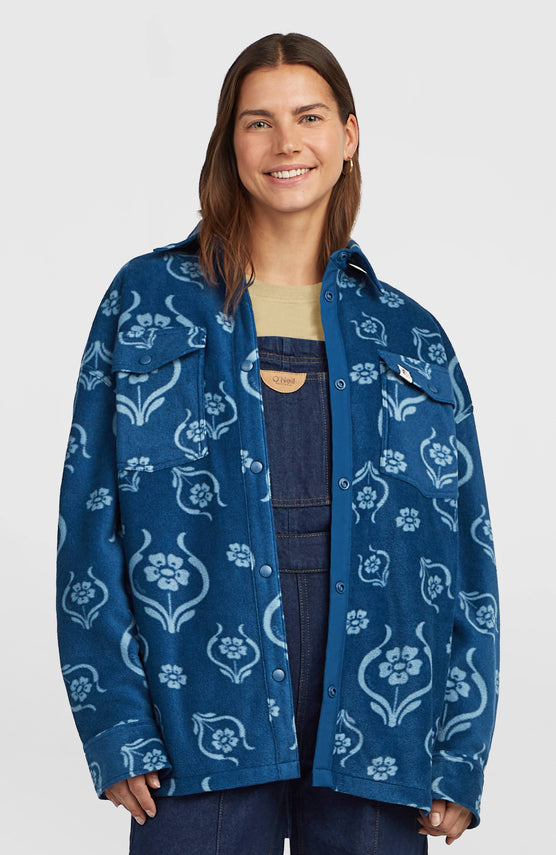 Chemise superfleece O'Riginals | Blue Artdeco Floral