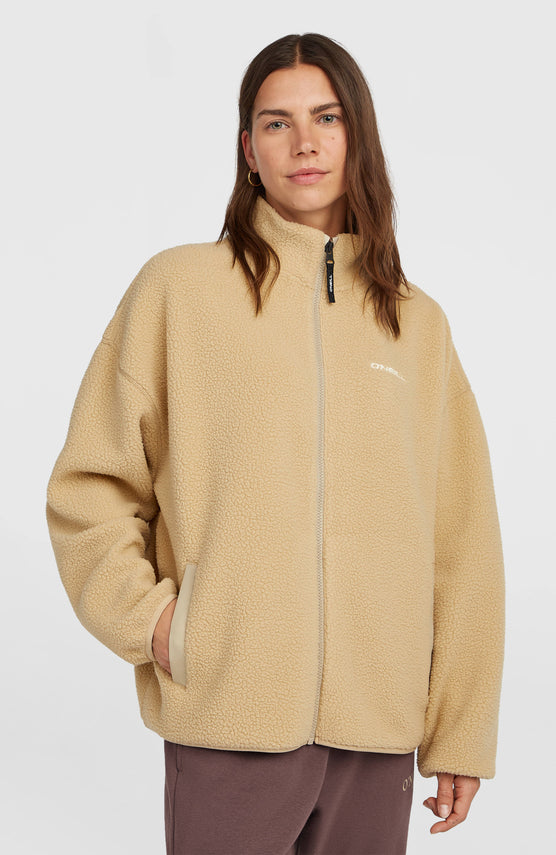 Polaire à poils longs et zip intégral Must-Have | Olive Blush