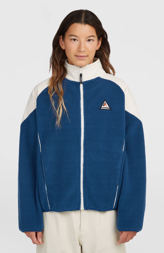 Polaire hyperfleece FWC'Play et zip intégral | Linen White Colour Block