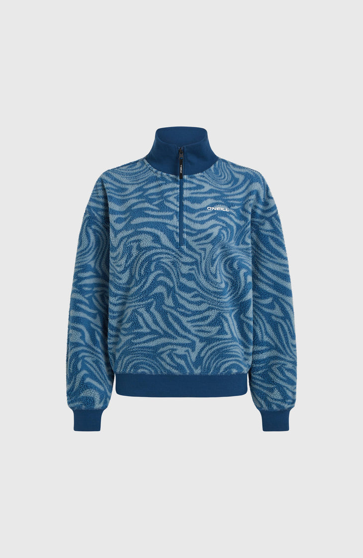 Polaire Must-Have à col demi-zip | Blue Swirl Zebra