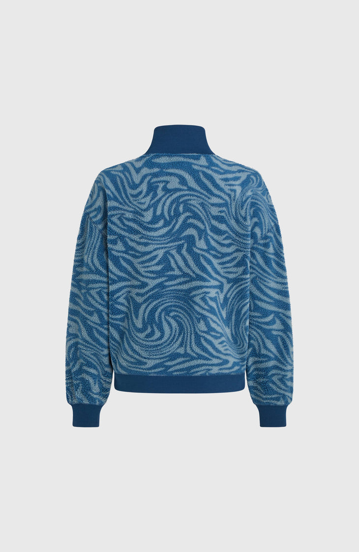 Polaire Must-Have à col demi-zip | Blue Swirl Zebra