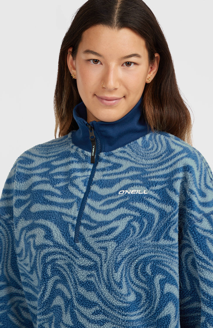 Polaire Must-Have à col demi-zip | Blue Swirl Zebra