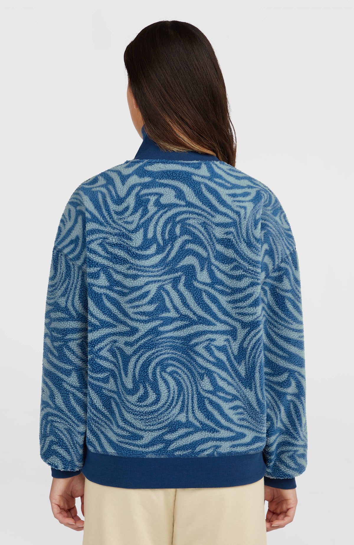Polaire Must-Have à col demi-zip | Blue Swirl Zebra