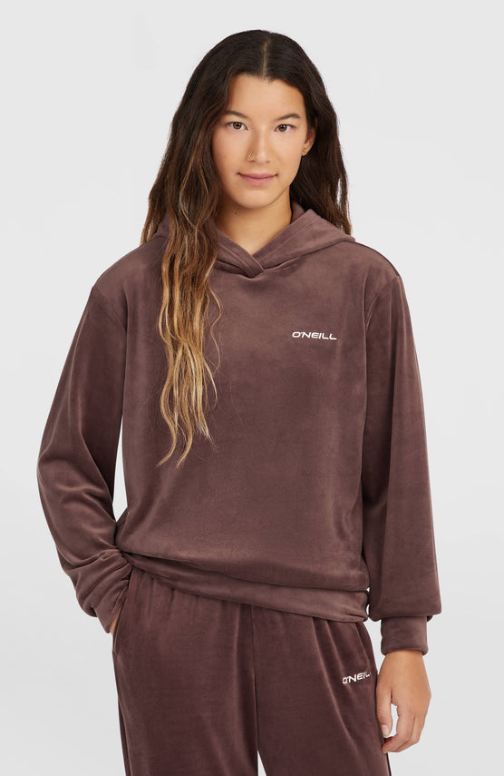 Sweat à capuche en velours FWC'Cruz | Purple Gray