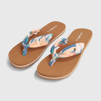 Tongs Ditsy Sun | Blue Painted Tropics