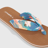 Tongs Ditsy Sun | Blue Painted Tropics