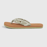 Tongs Ditsy Sun | Green Textured Jungle