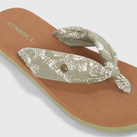 Tongs Ditsy Sun | Green Textured Jungle