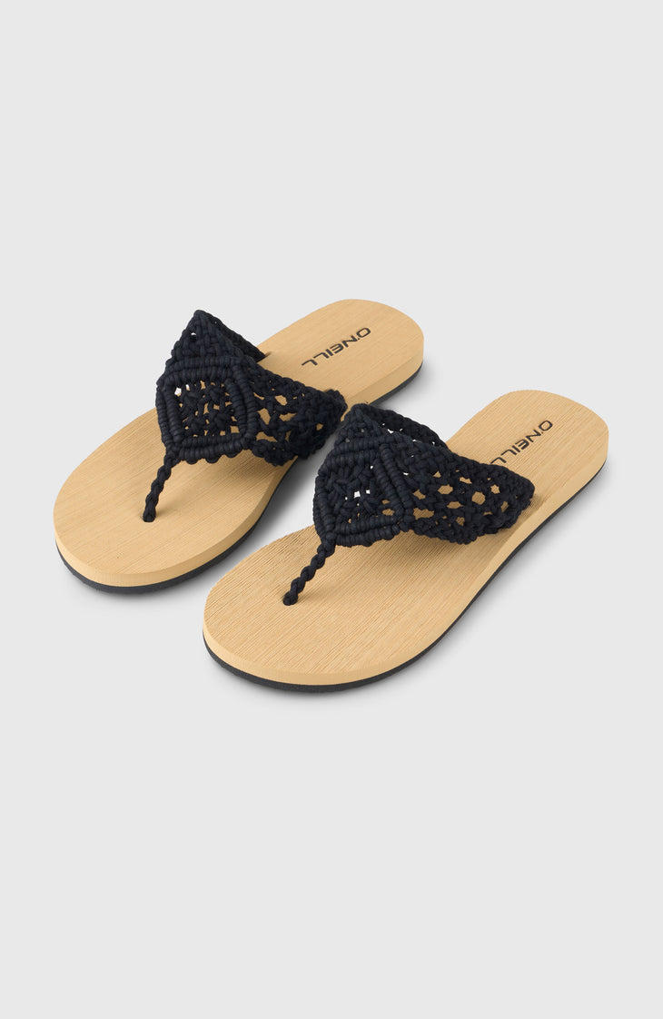 Tongs Ditsy Crochet | Black Out