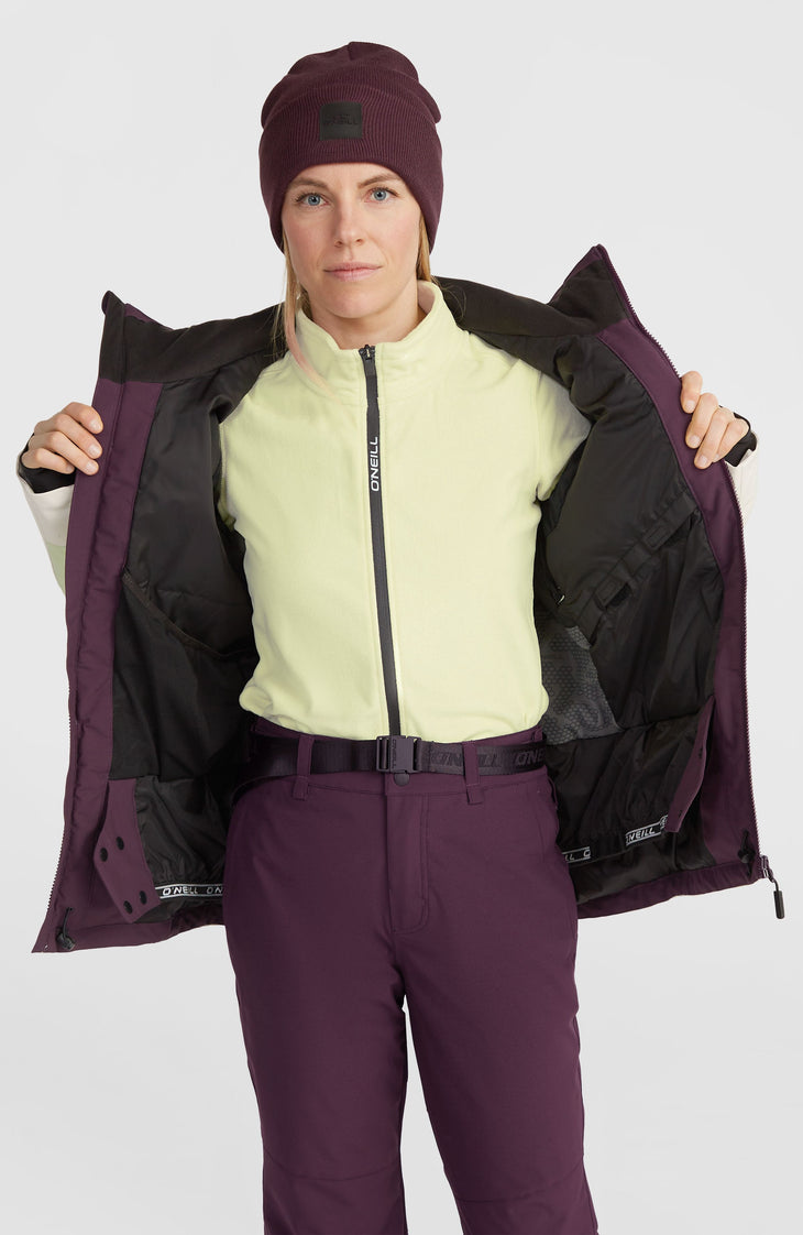 Veste de ski Carbonite | Aubergine Colour Block